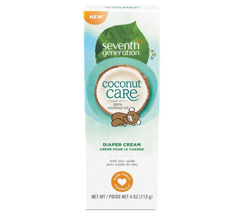 Seventh Generation Baby Diaper Cream Tube Coconut Care 4oz [C12]