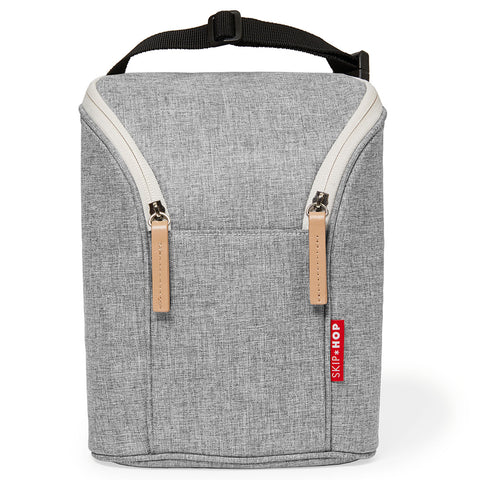 Skip Hop Double Bottle Bag - Grey Melange