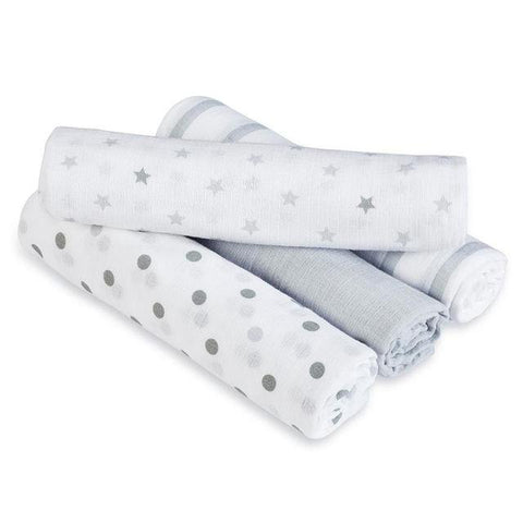 Aden Anais 香港限定優惠  Swaddle Plus Dove 4 Pack