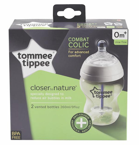 Tommee Tippee 香港 Closer to Nature 260ml防脹氣奶瓶 (兩個裝)