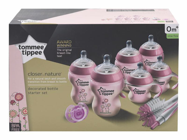 Tommee Tippee HK sale Decorated Bottle Newborn Starter Kit Pink