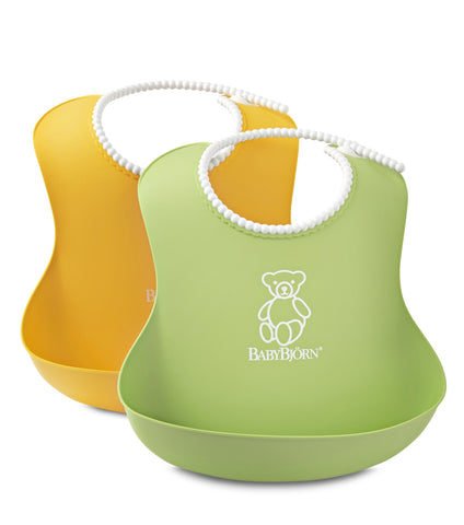 Baby Bjorn 揹帶及嬰兒用品優惠 Soft Bib 2-pack Green & Yellow