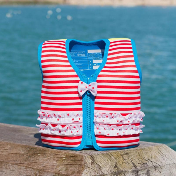 Konfidence Jacket Red Stripe Ruffle 4 to 5 years