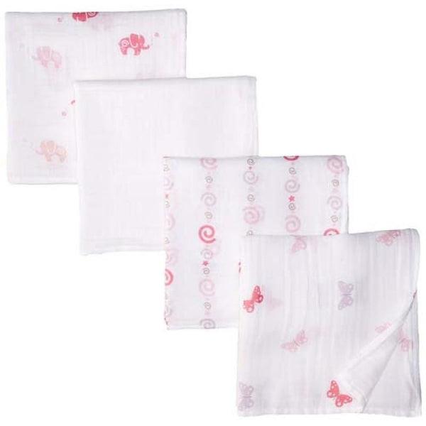 Aden Anais 香港限定優惠 Girls N Swirls Swaddle Plus 4 Pack